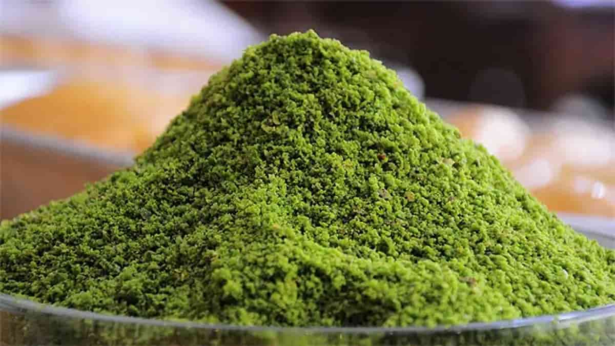 پودر پسته سبز ممتاز با رنگ طبیعی و عطر دلنشین